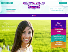 Tablet Screenshot of lisakingortho.com